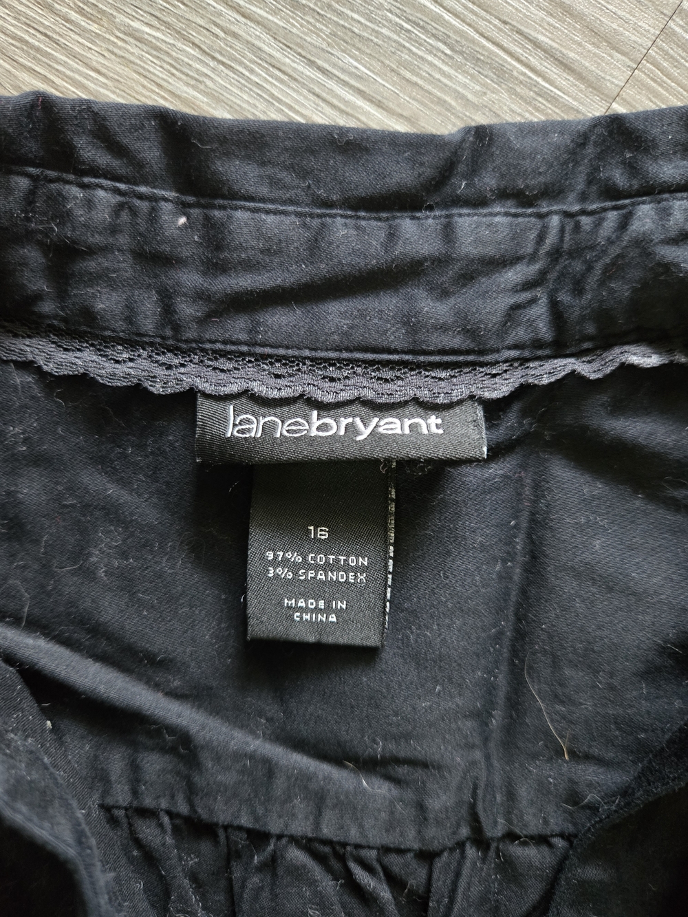 Lane Bryant Black Collared Shirt - Picture 2 of 6